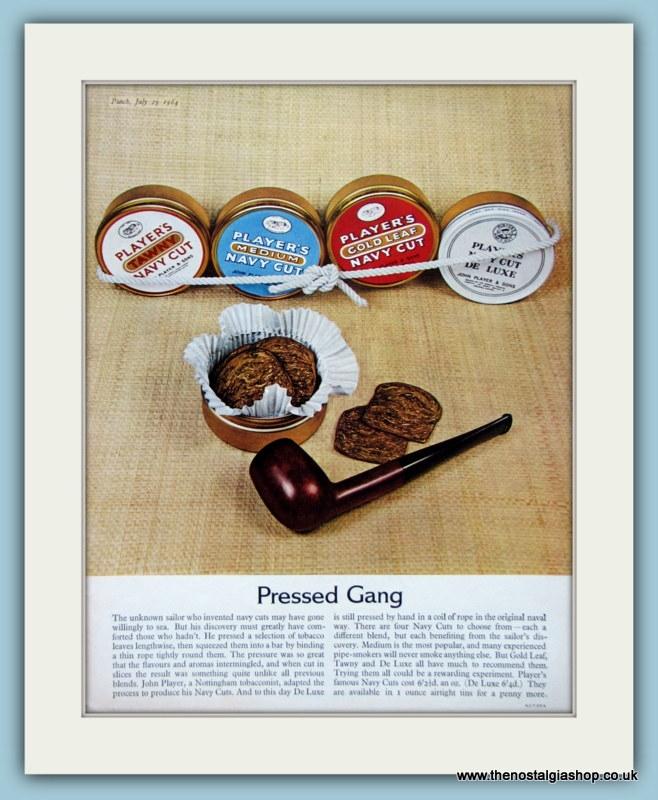 Player's Navy Cut Tobacco Set Of 3 Original Adverts 1963 & 1964 (ref AD6145)