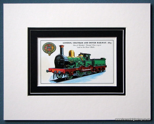 London Chatham And Dover Railway 'Europa' 2-4-os Mounted Print (ref SP16)