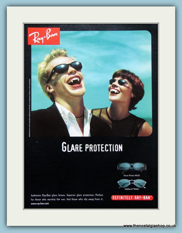 Ray-Ban Sunglasses Set Of 3 Original Adverts 1998 (ref AD2247)