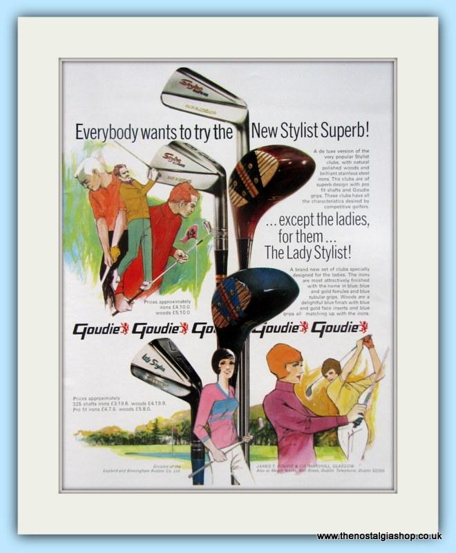 Goudie Stylist Superb Clubs. 2 x Original Adverts 1969 (ref AD4992)