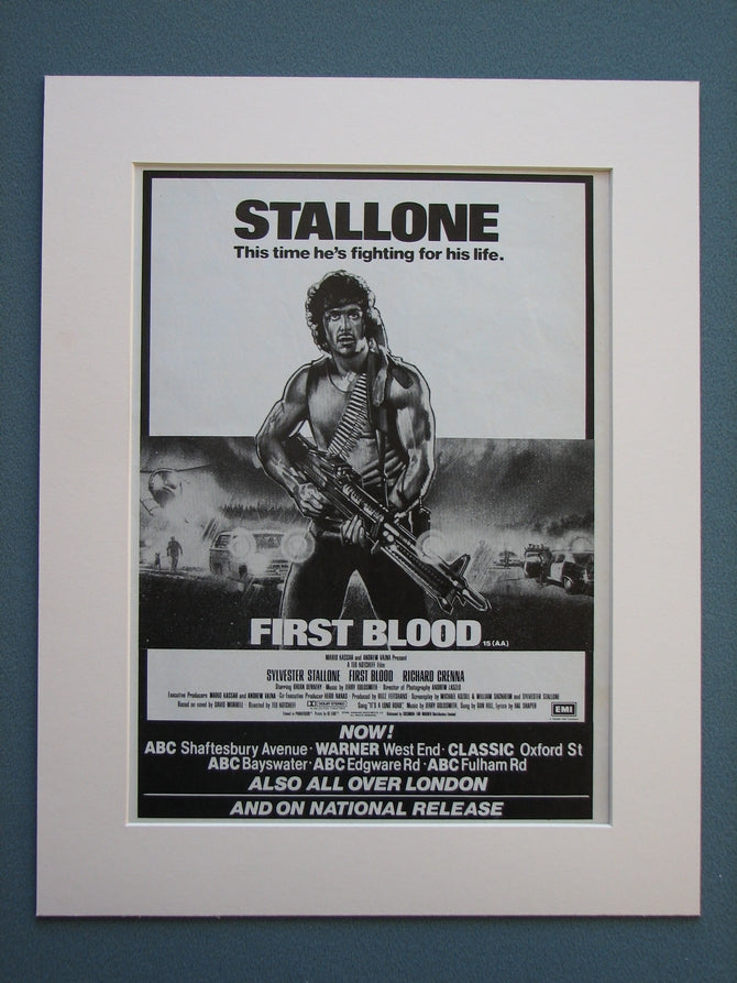 Rambo First Blood Part I and II Original adverts (ref AD724)