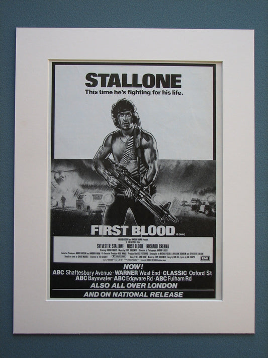 Rambo First Blood Part I and II Original adverts (ref AD724)