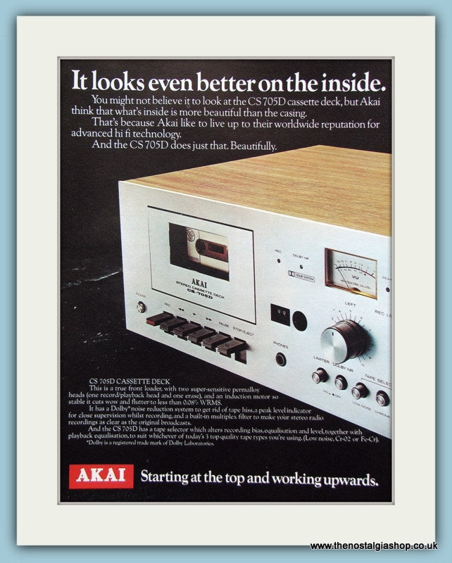Akai Hi-Fi Original Advert 1980's (ref AD3869)