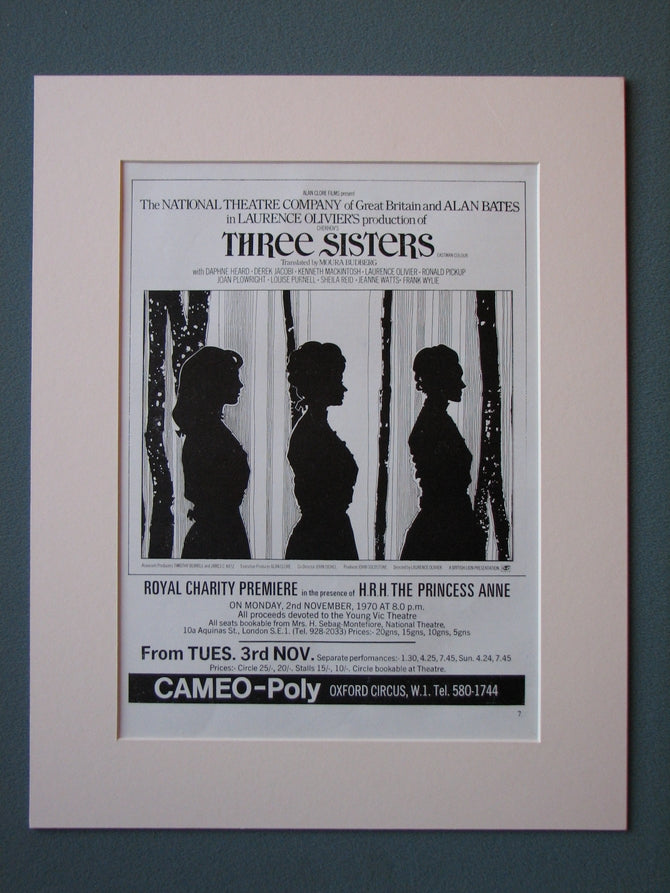 Three Sisters 1970 Original advert (ref AD489)