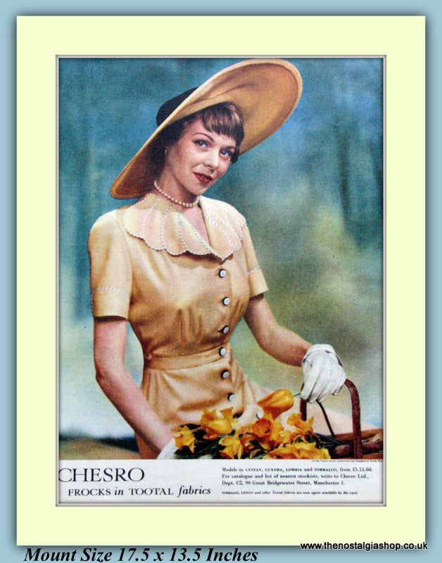 Tootal Chesro Frock Fabrics Original Advert 1951 (ref AD9229)