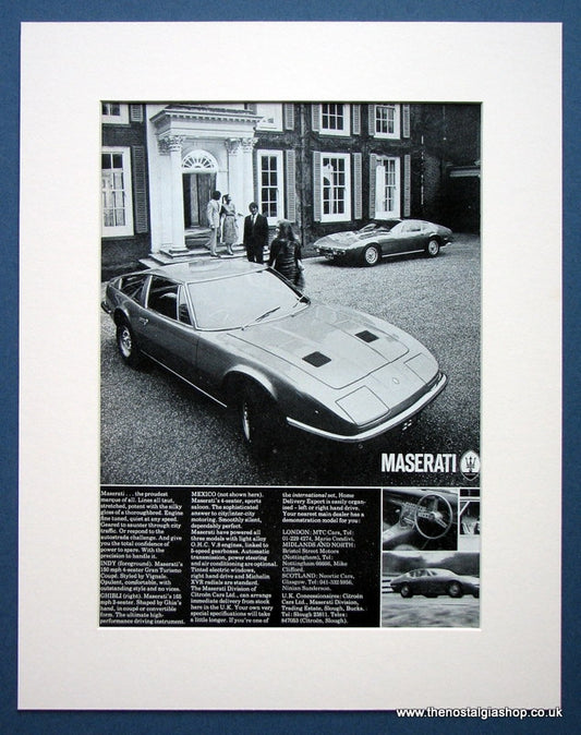 Maserati 1971 Original Advert (ref AD1436)