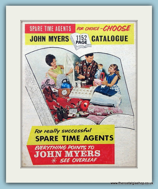 John Myers Catalogue 1960's Original Advert (ref AD4542)