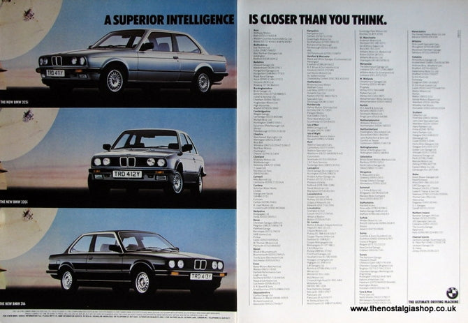 BMW 323i, 320i & 316 Original Advert 1983 (ref AD1651)