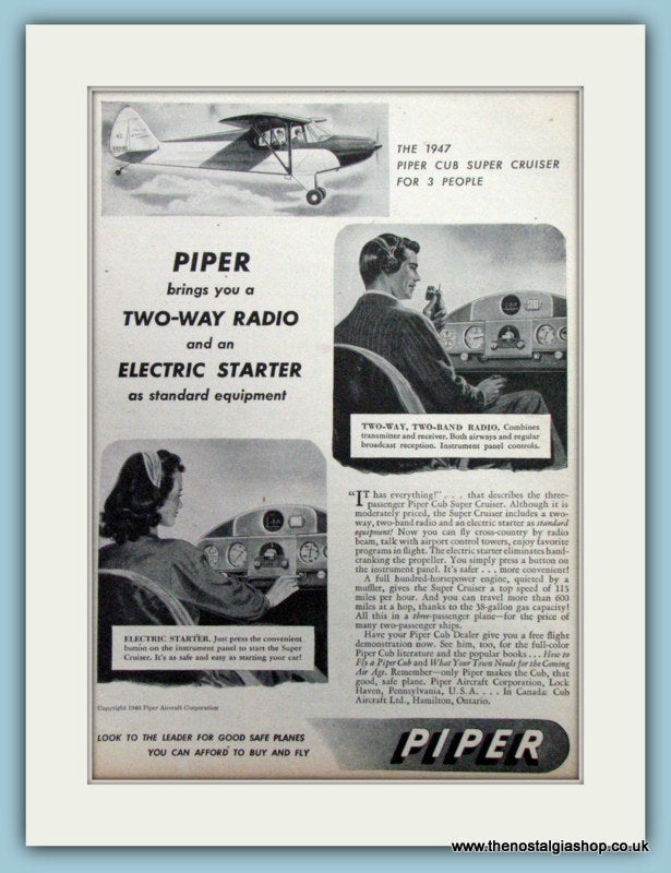 Piper Two Way Radio. Original Advert 1947 (ref AD4236)