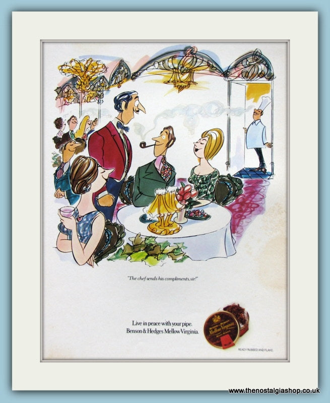 Benson & Hedges Mellow Virginia Tobacco Set Of 3 Original Adverts 1973 & 1974 (ref AD6022)