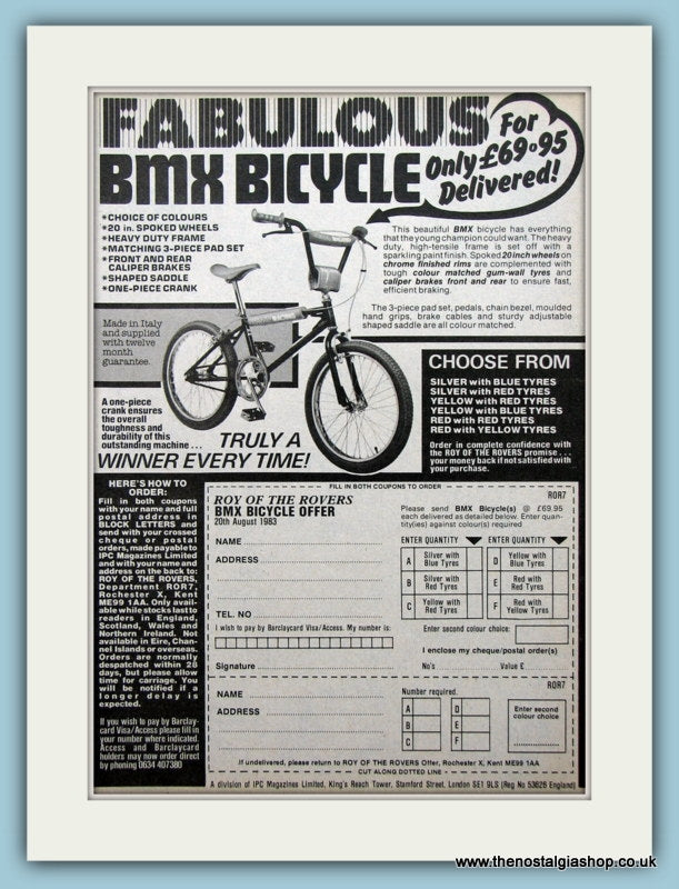 BMX Bicycle Offer Original Advert 1983 (ref AD2607)