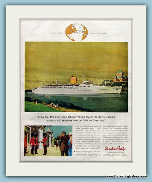 Canadian Pacific Steamship Original Advert 1958 (ref AD8244)