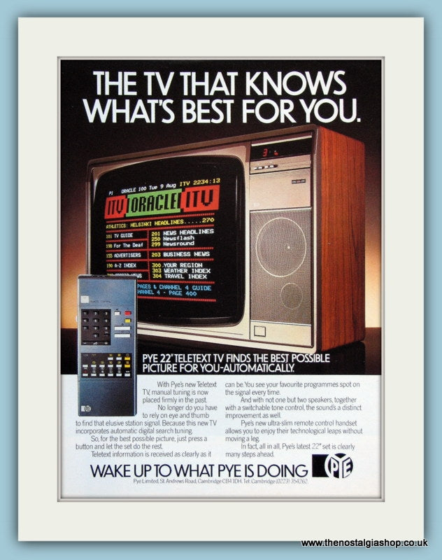 PYE Teletext TV Original Advert 1984 (ref AD3014)