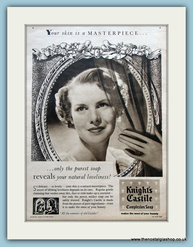 Knight's Castle Soap. Original Advert 1950 (ref AD3567)