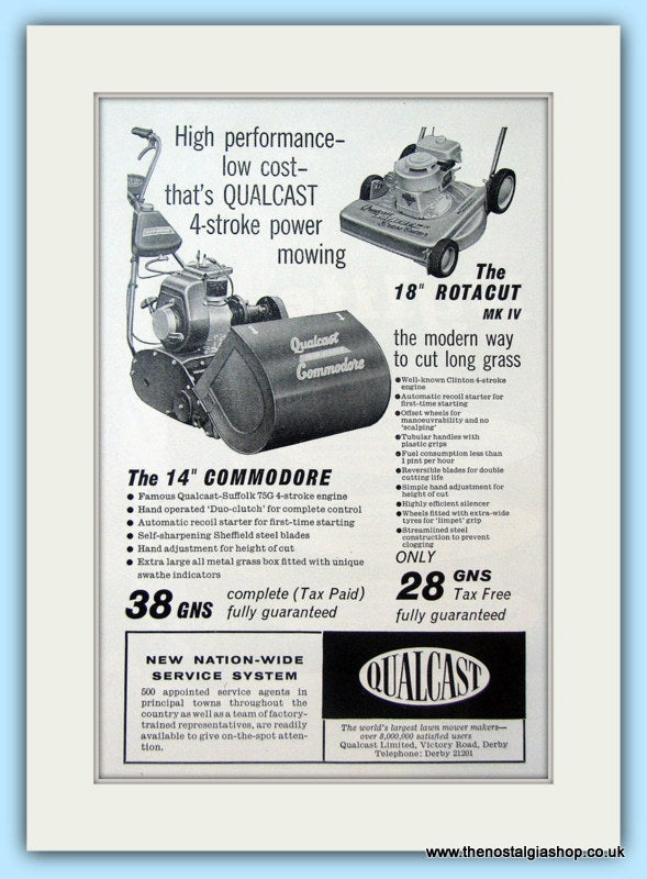 Qualcast Commodore. Original Advert 1961 (ref AD4649)