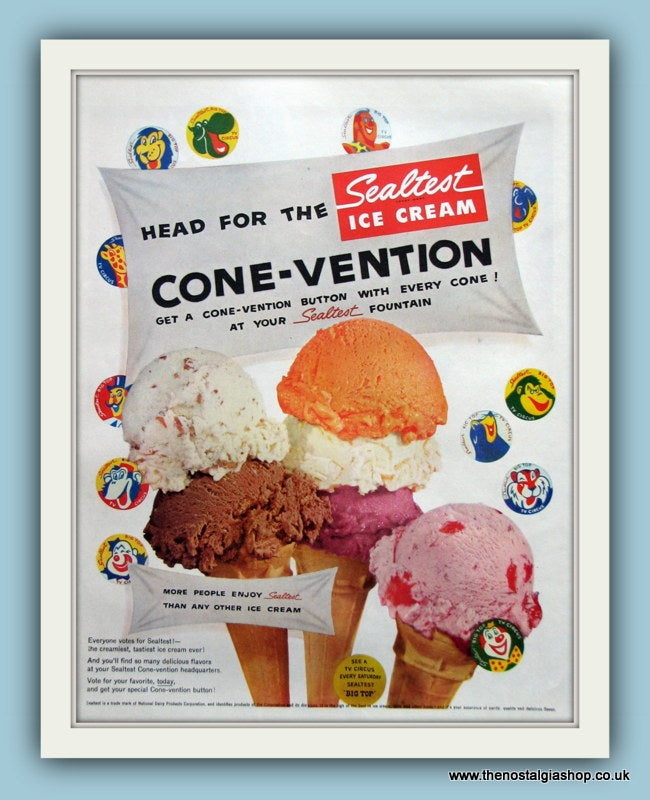 Sealtest Ice Cream Original Advert 1956 (ref AD8138)