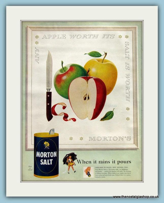Morton Salt. Original Advert 1960 (ref AD100207)