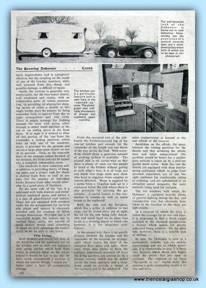 The Beverley Debonair Original Test Report 1956 (ref AD6371)