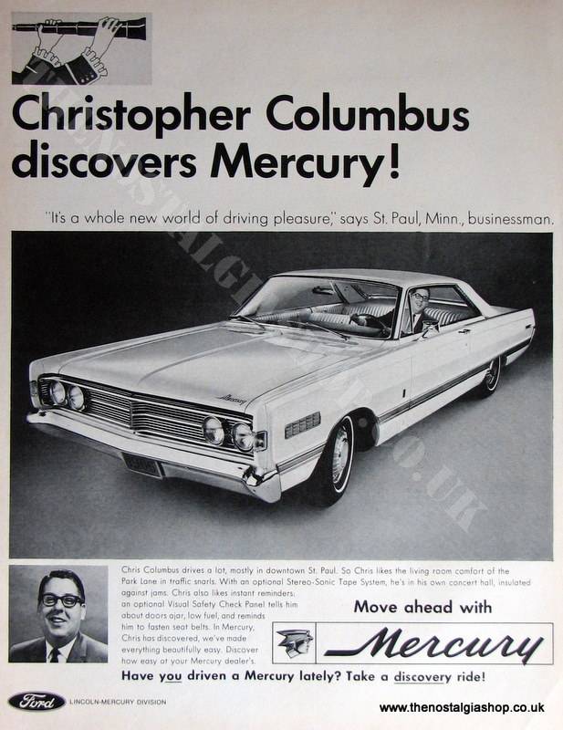 Ford Mercury. Original Advert 1966 (ref AD4038)
