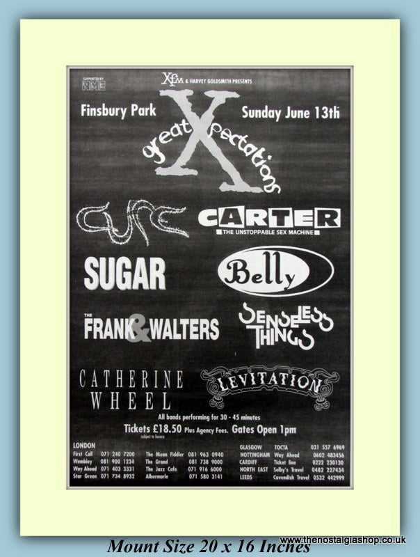 Great Xpectations Finsbury Park 1993 Original Advert (ref AD9048)