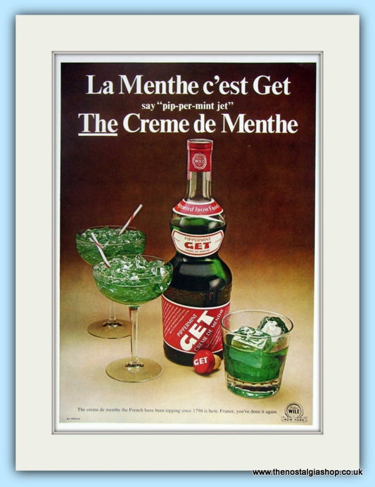 Creme De Menthe. Original Advert 1969 (ref AD4794)