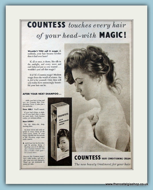 Countess Hair Conditioner Original Advert 1954 (ref AD4322)