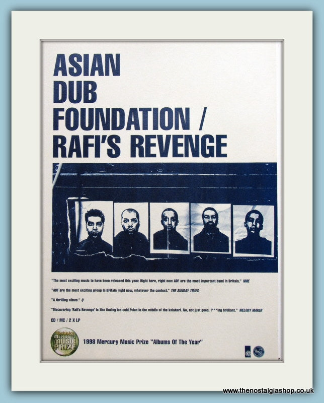 Asian Dub Foundation/Rafi's Revenge 1998 Original Advert (ref AD3077)