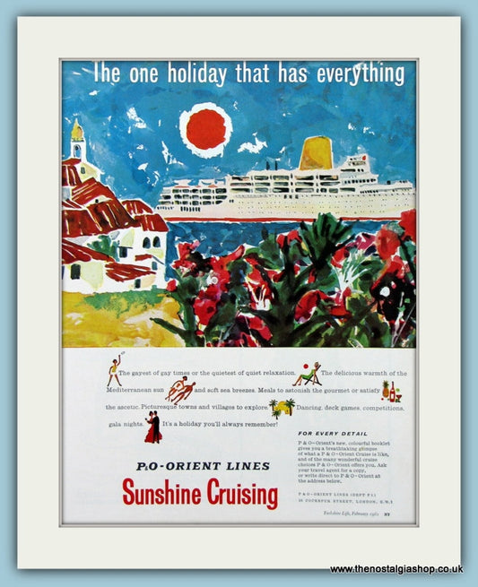 P & O Orient Lines Original Advert 1961 (ref AD2281)