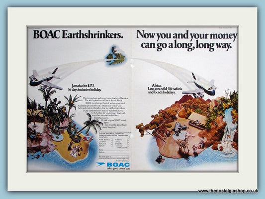 BOAC Airlines Original Advert 1971 (ref AD2193)