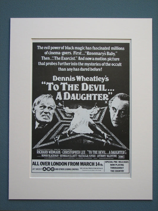 To The Devil A Daughter 1976 Original advert (ref AD610)
