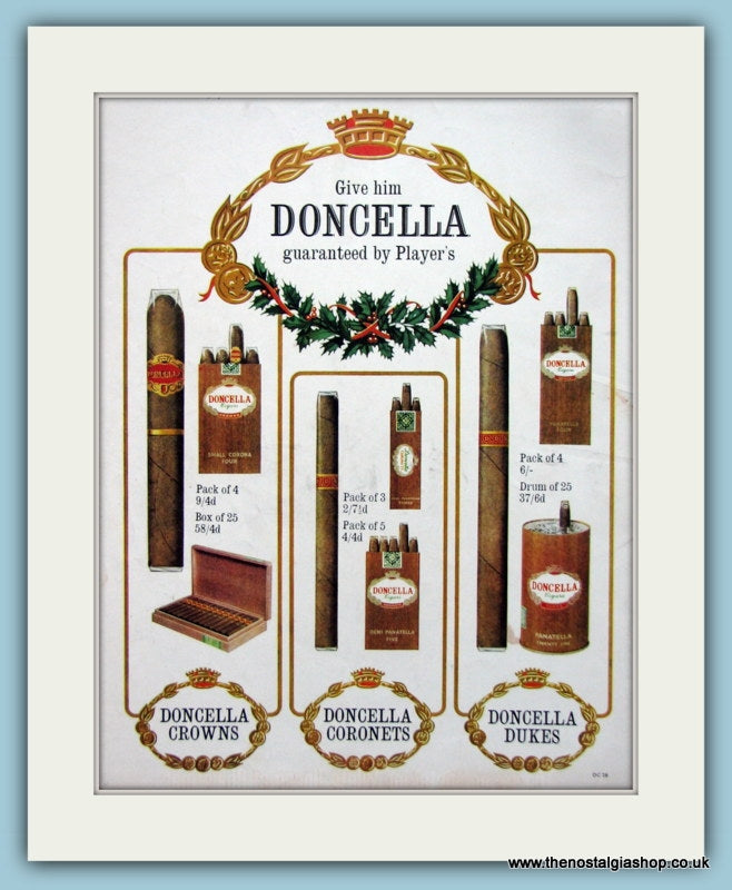 Doncella Cigars Original Advert 1964 (ref AD6136)