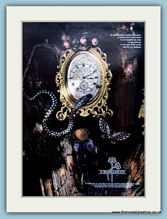 N.Bloom & Sons Ltd Jewellers Original Advert 1972 (ref AD6267)
