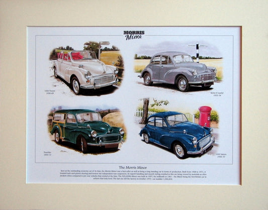 Morris Minor  Mounted Print