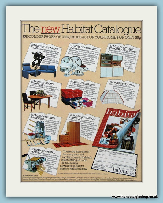 Habitat Catalogue Ideas For The Home Original Advert 1976 (ref AD2505)