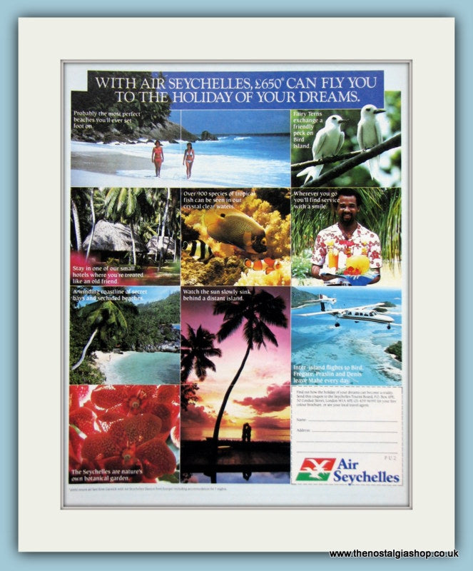 Air Seychelles Original Advert 1985 (ref AD2136)