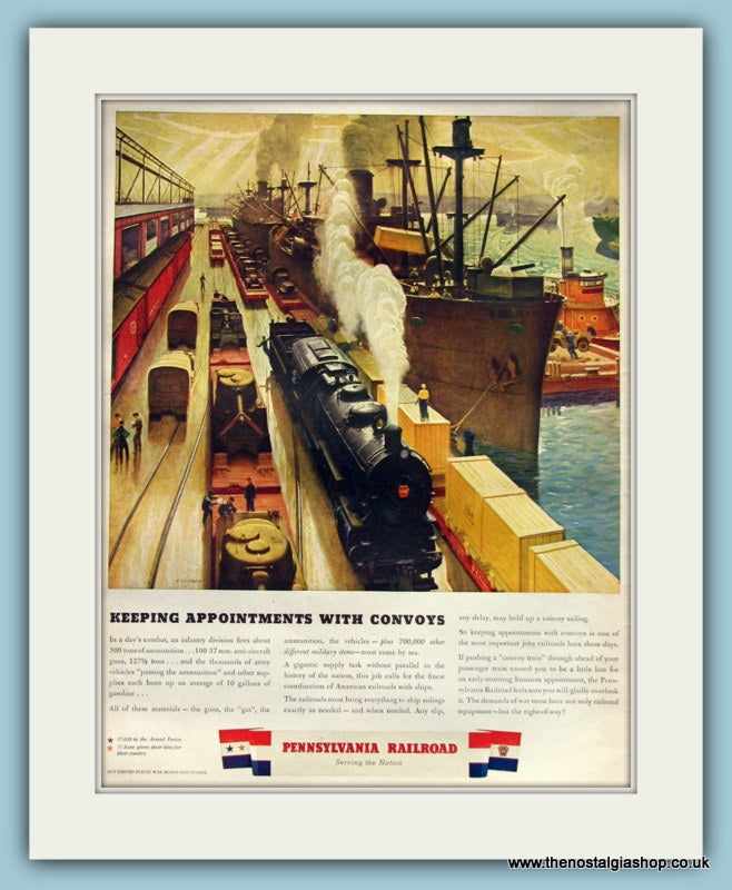 Pennsylvania Railroad Original Advert 1943 (ref AD8259)
