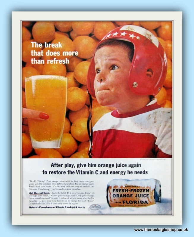 Fresh Frozen Orange Juice. Original Advert 1960 (ref AD8114)