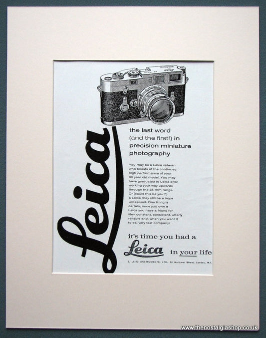 Leica Cameras Set Of 2 Original Adverts 1963 (ref AD1035)