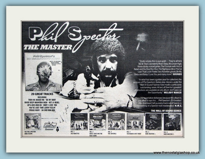 Phil Spector Greatest Hits Original Advert 1976 (ref AD2100)