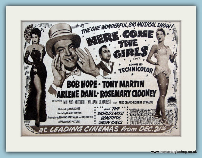 Here Comes The Girls, starring Bob Hope. 1953 Original Advert (ref AD3207)