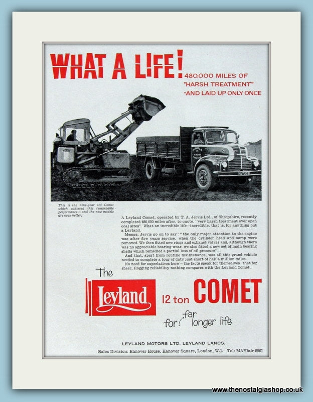 Leyland 12 Ton Comet Original Advert 1960 (ref AD2955)