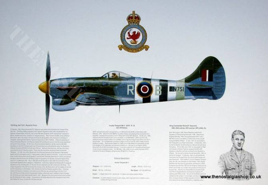 Hawker Tempest Mk V JN751 R-B. Aircraft print (ref AP020)