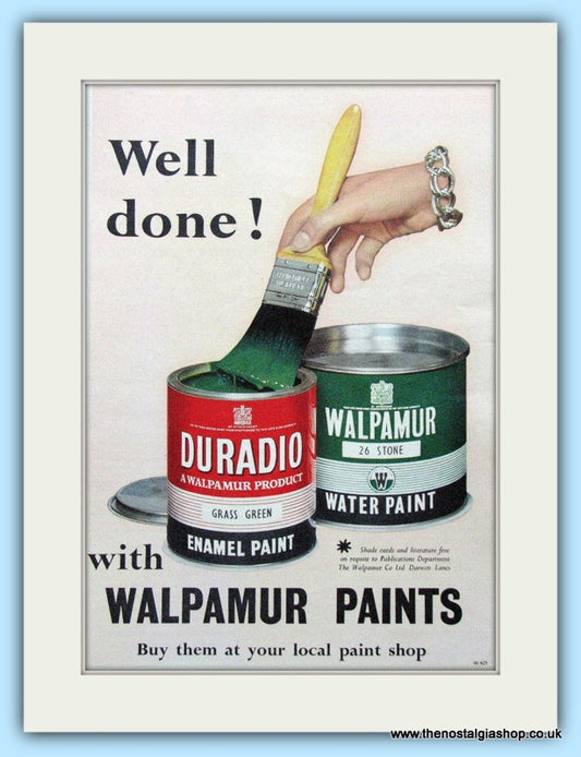 Walpamur Duradio Paint Original Advert 1955 (ref AD4711)