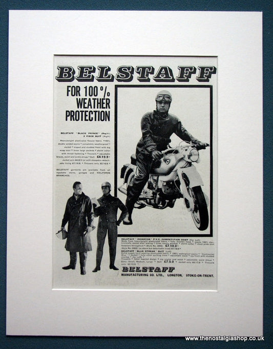 Belstaff Motorcycle Clothing. Original advert 1965 (ref AD1310)