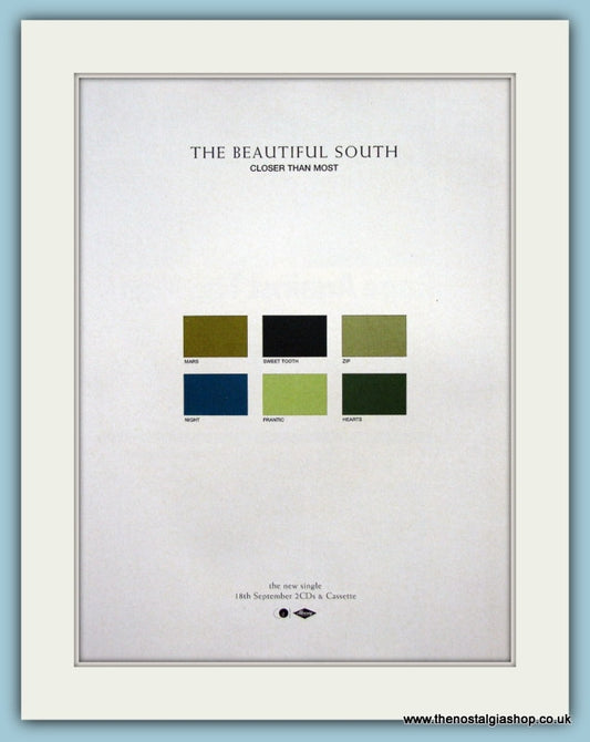 The Beautiful South Closer Than Most Original Music Advert 2000 (ref AD3430)