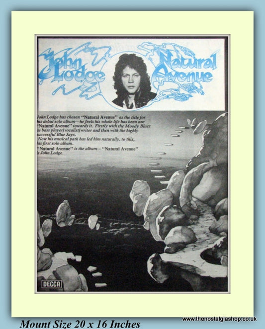 John Lodge Natural Avenue Original Advert 1977 (ref AD9281)