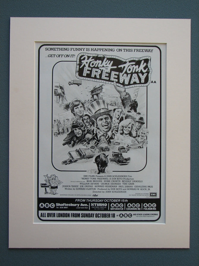 Honky Tonk Freeway 1981 Original advert (ref AD713)