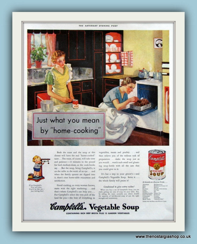 Campbells Vegetable Soup. Original Advert 1935 (ref AD8162)