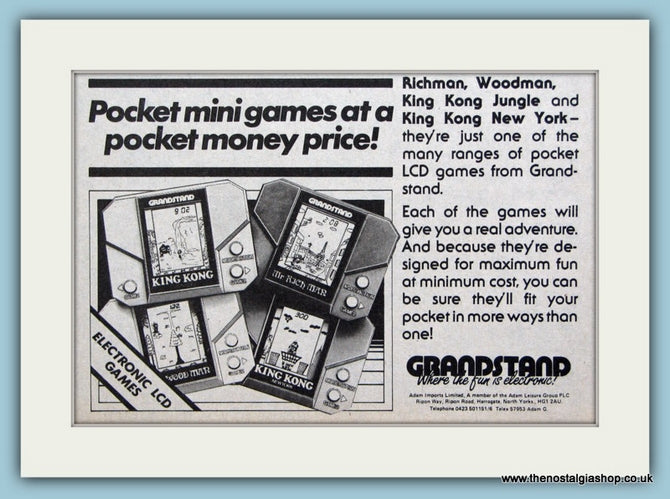 Grandstand Electronic Games 1983 Original Advert (ref AD6414)