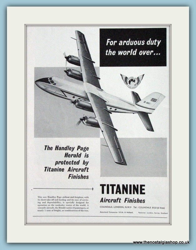 Handley Page Herald Original Advert 1956 (ref AD4272)